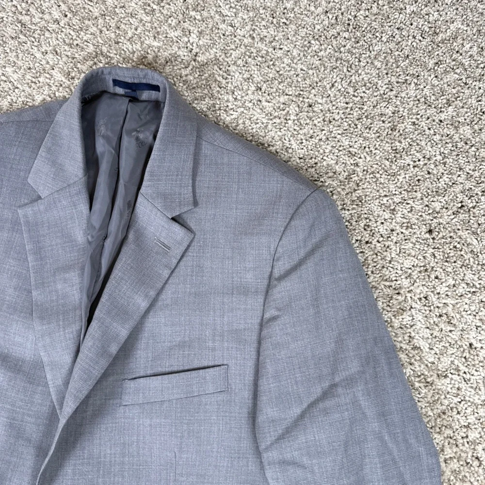 Jos A Bank Blazer Mens 40 Regular Gray Tailored Fit Wool‎ Blend brrr